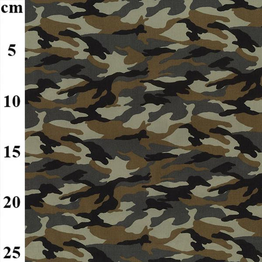 Cotton poplin - Forest Camo print (per metre)